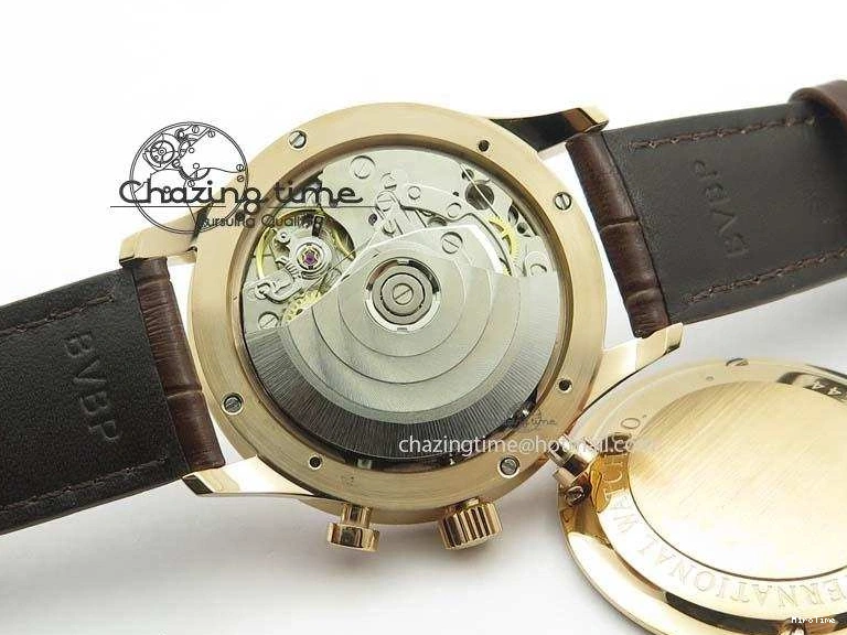 MIROTIME 0416 Portuguese Chrono RG IW371480 ZF 1:1 Best Edition White Dial On Brown Leather Strap A7750 V HighPerformance 7266